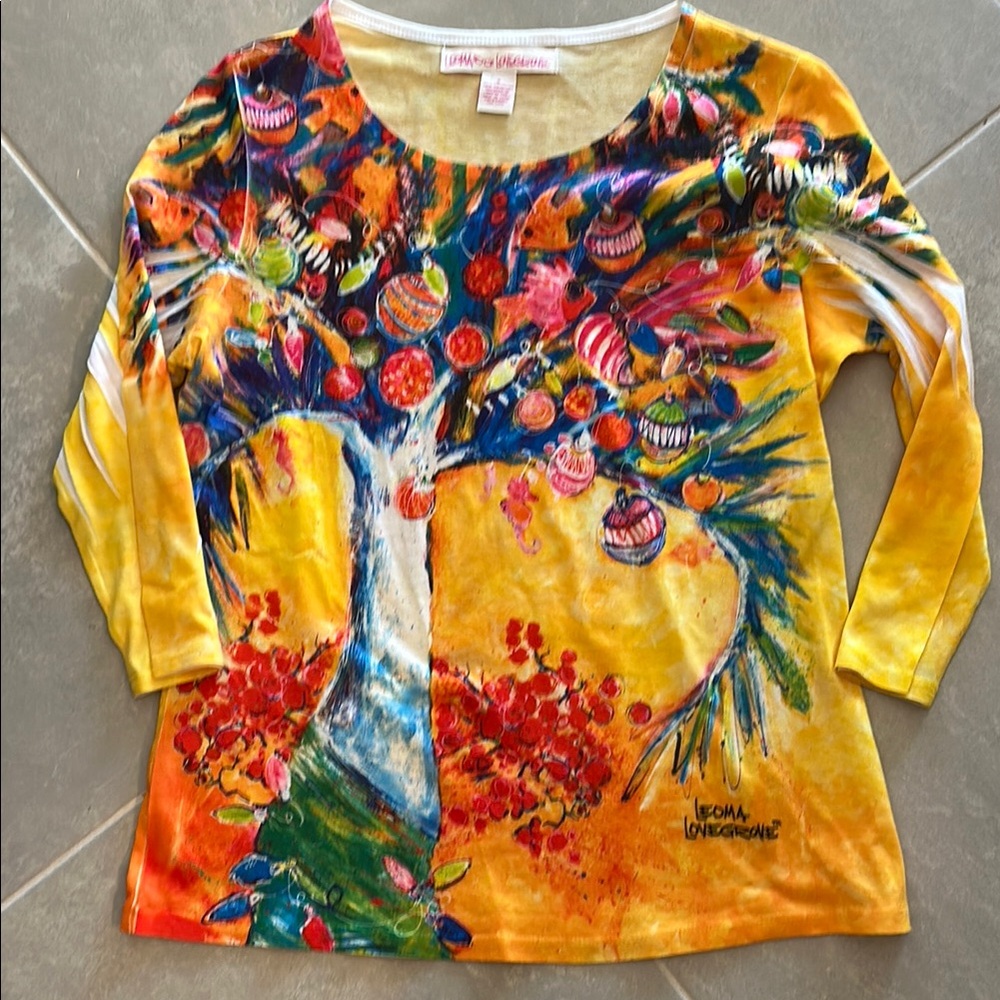 Colorful Artistic Long Sleeve Top